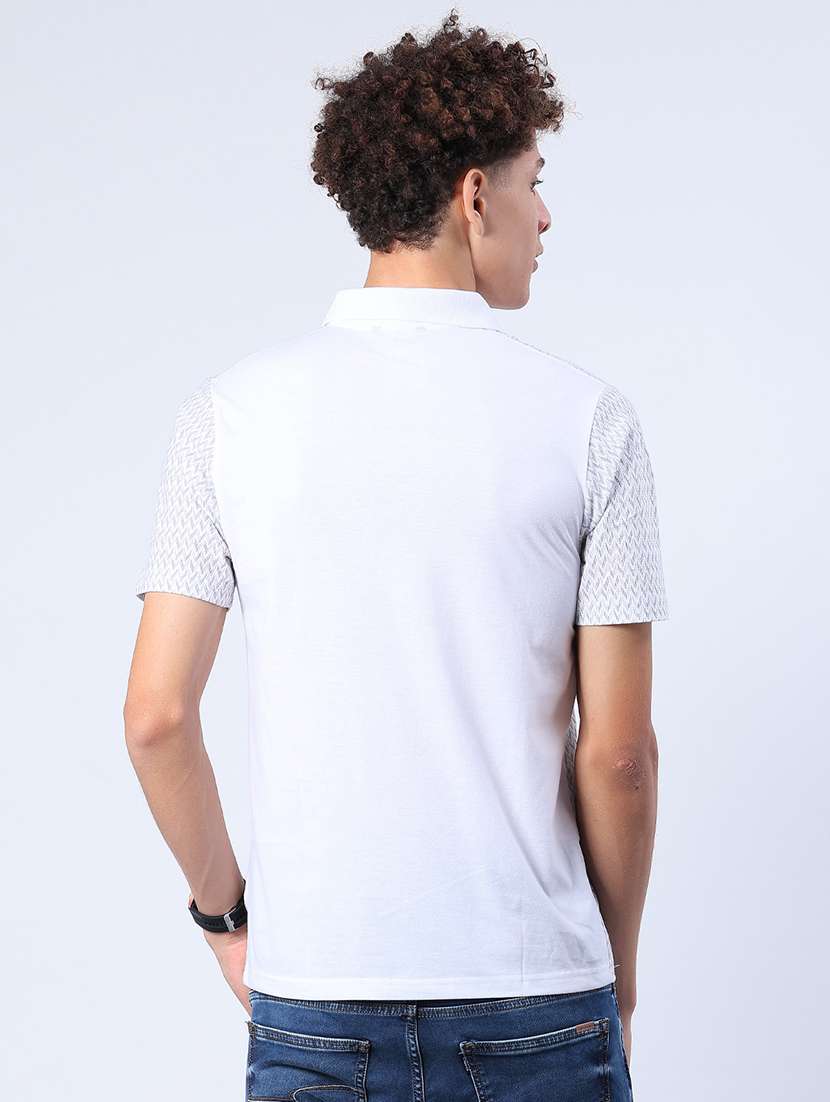 men printed short sleeve regular fit polo t-shirt - 21957634 -  Standard Image - 2