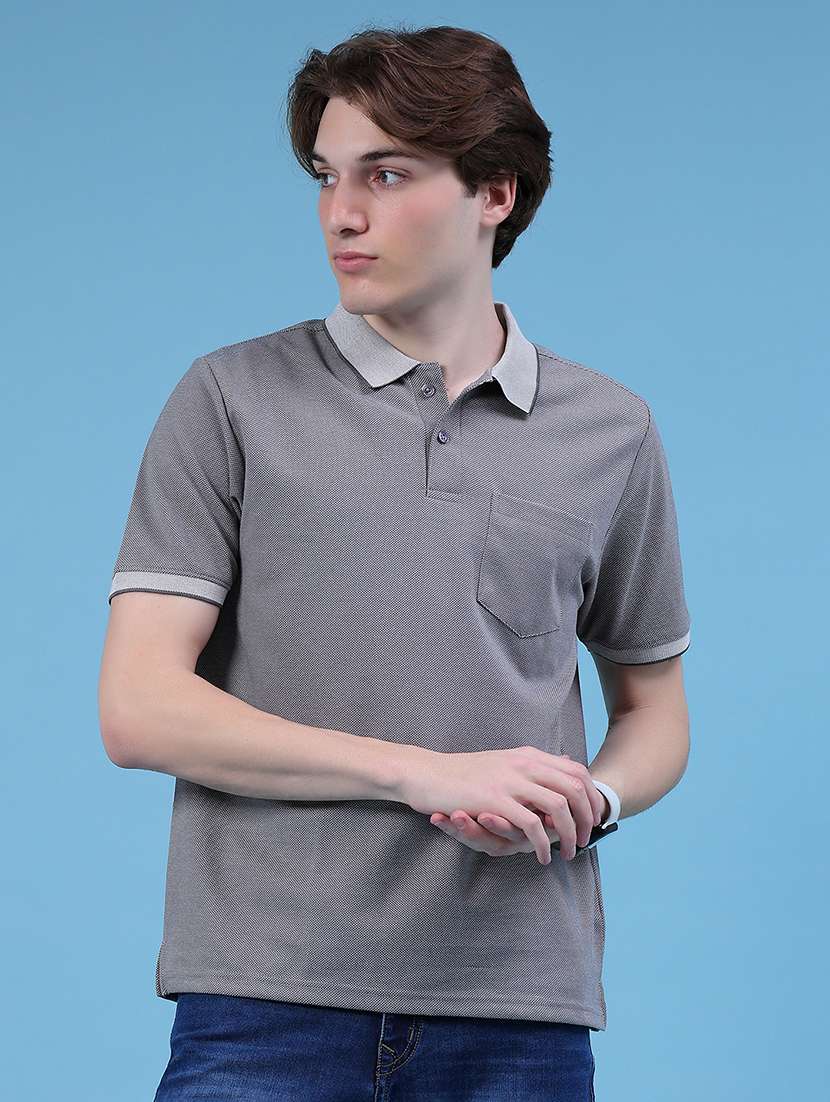 men solid short sleeve regular fit polo t-shirt