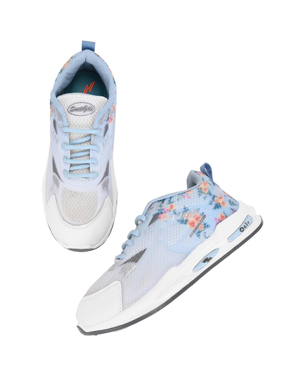 women light blue lace-up casual shoe - 21957768 - Standard Image - 2