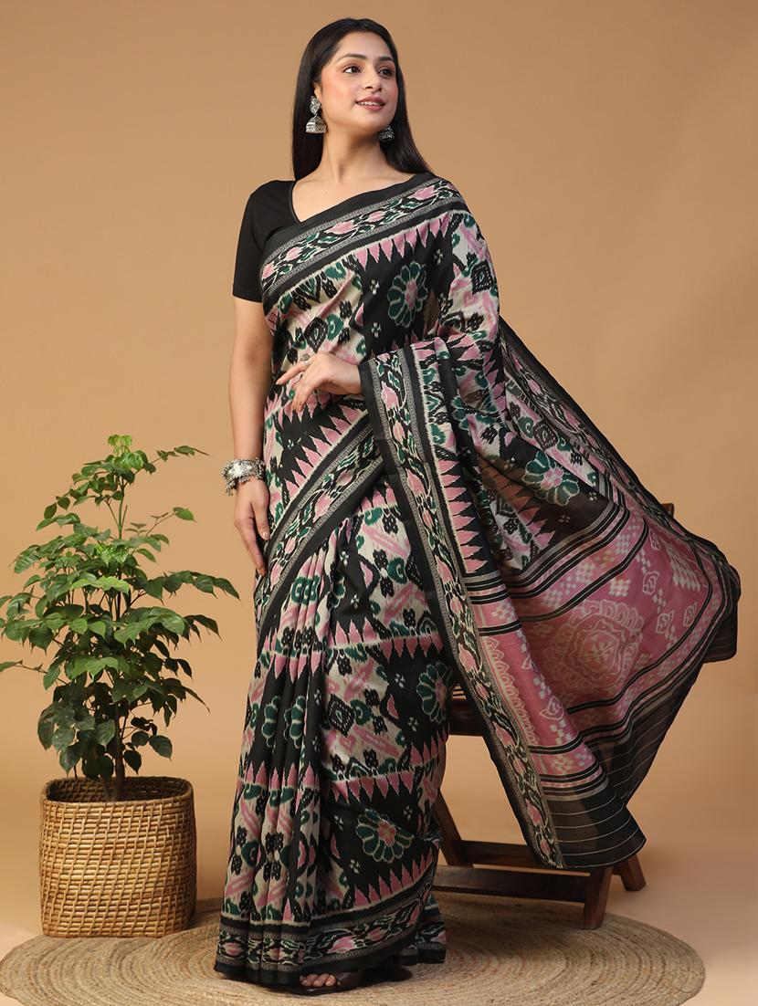 women printed casual wear saree with blouse - 21957835 - Standard Image - 2