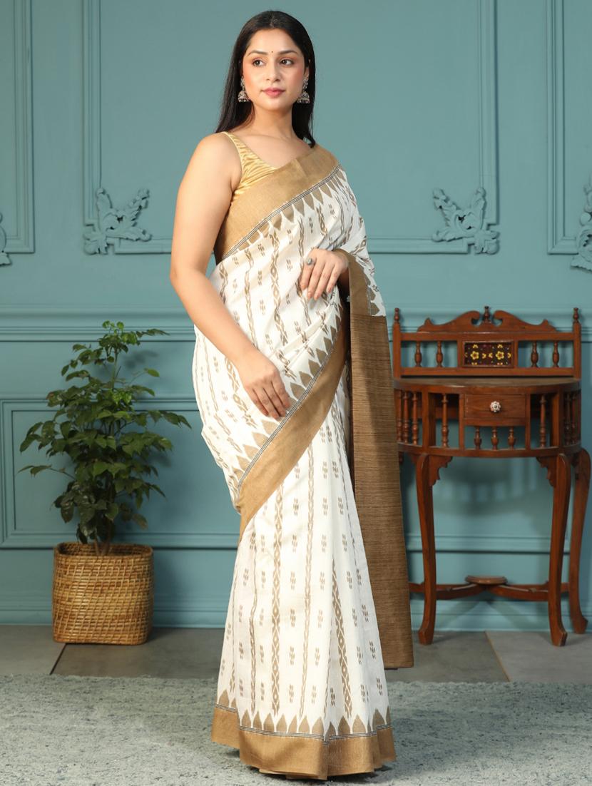 women printed casual wear saree with blouse - 21957841 - Standard Image - 2