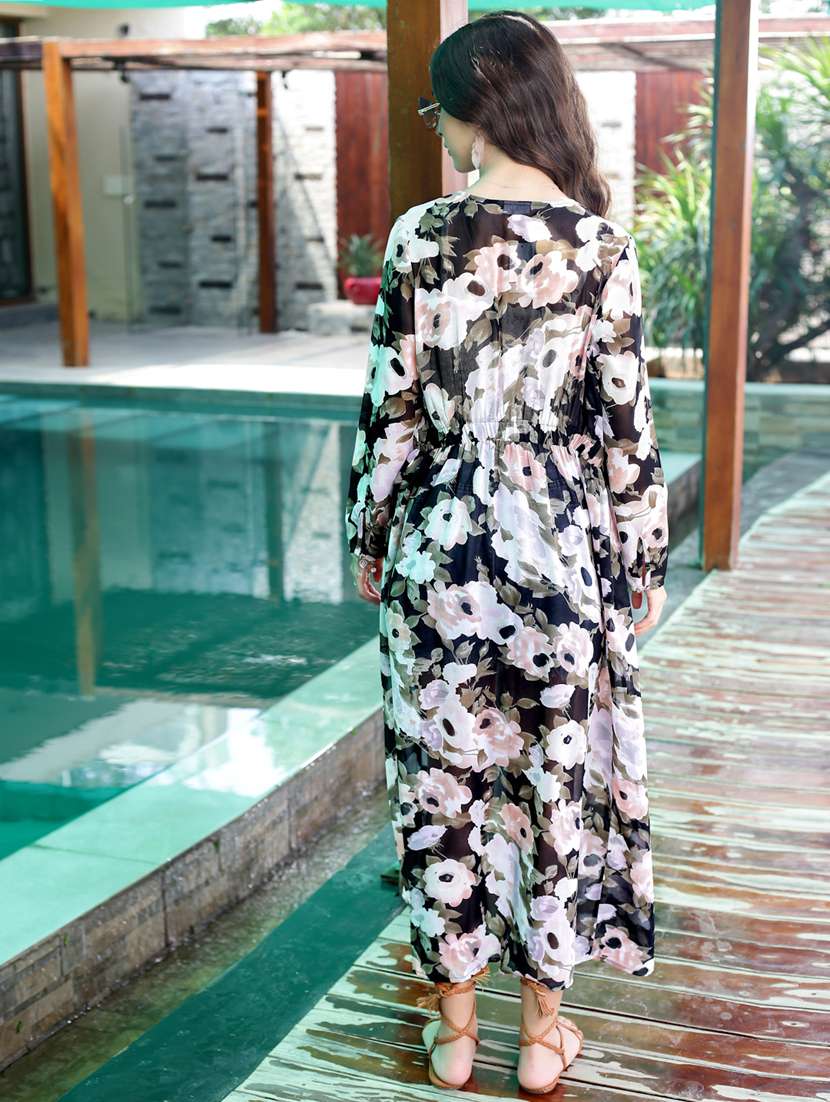 womne floral print long sleeve shrug - 21957886 -  Standard Image - 2