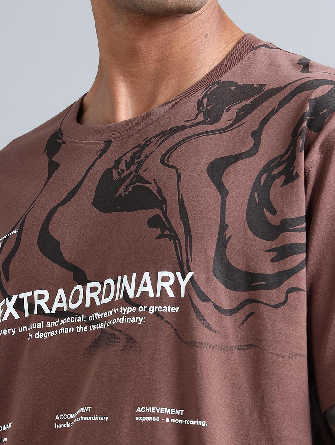 men placement print short sleeve oversized t-shirt - 21957908 - Standard Image - 2