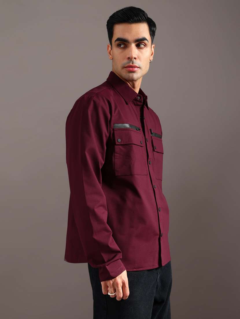 men solid long sleeve regular fit casual shirt - 21958074 -  Standard Image - 2