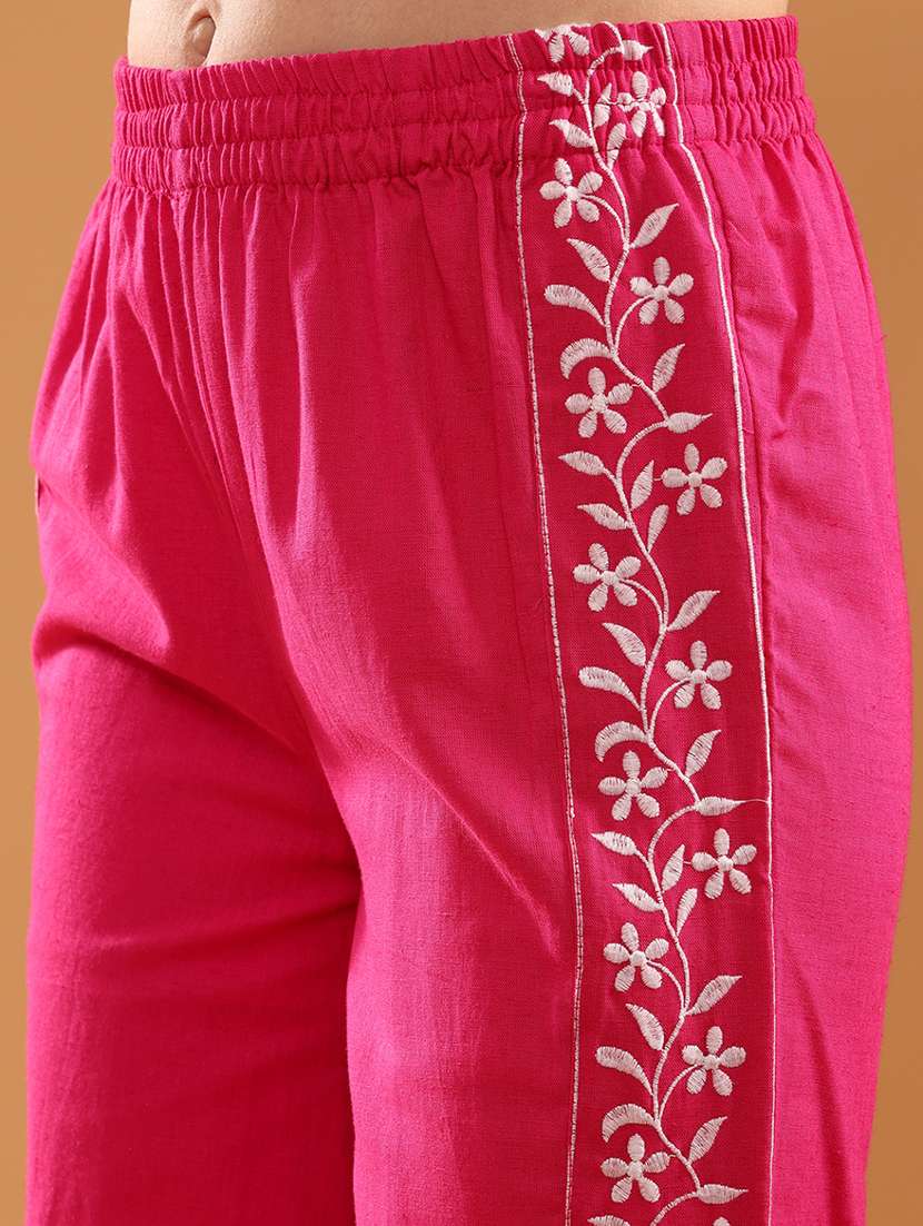 women embroidered mid rise cullotes - 21958131 -  Standard Image - 2