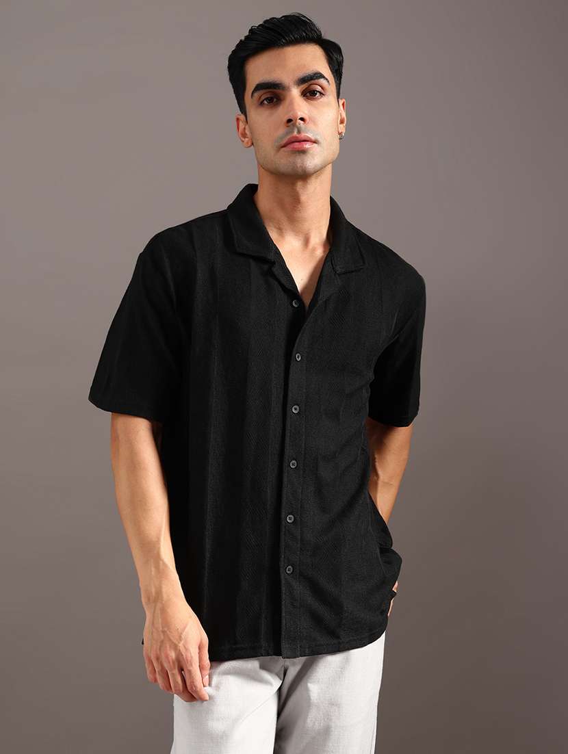 men self design short sleeve loose fit casual shirt - 21958222 -  Standard Image - 2