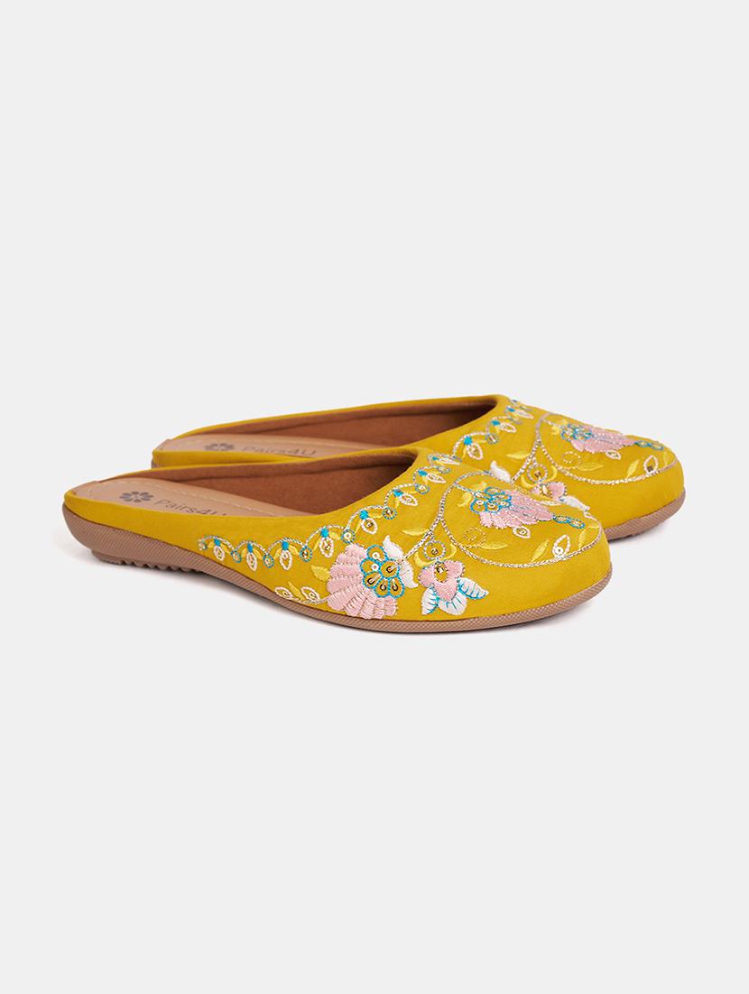 women embroidered slip on mule - 21958236 - Standard Image - 2