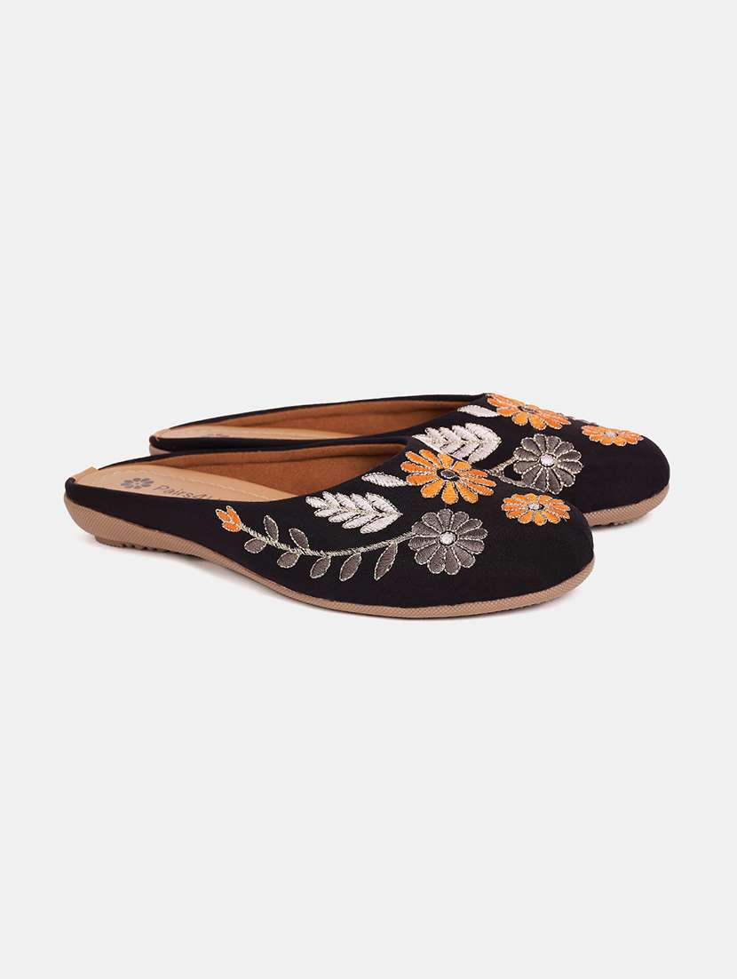women embroidered slip on mule - 21958238 - Standard Image - 2