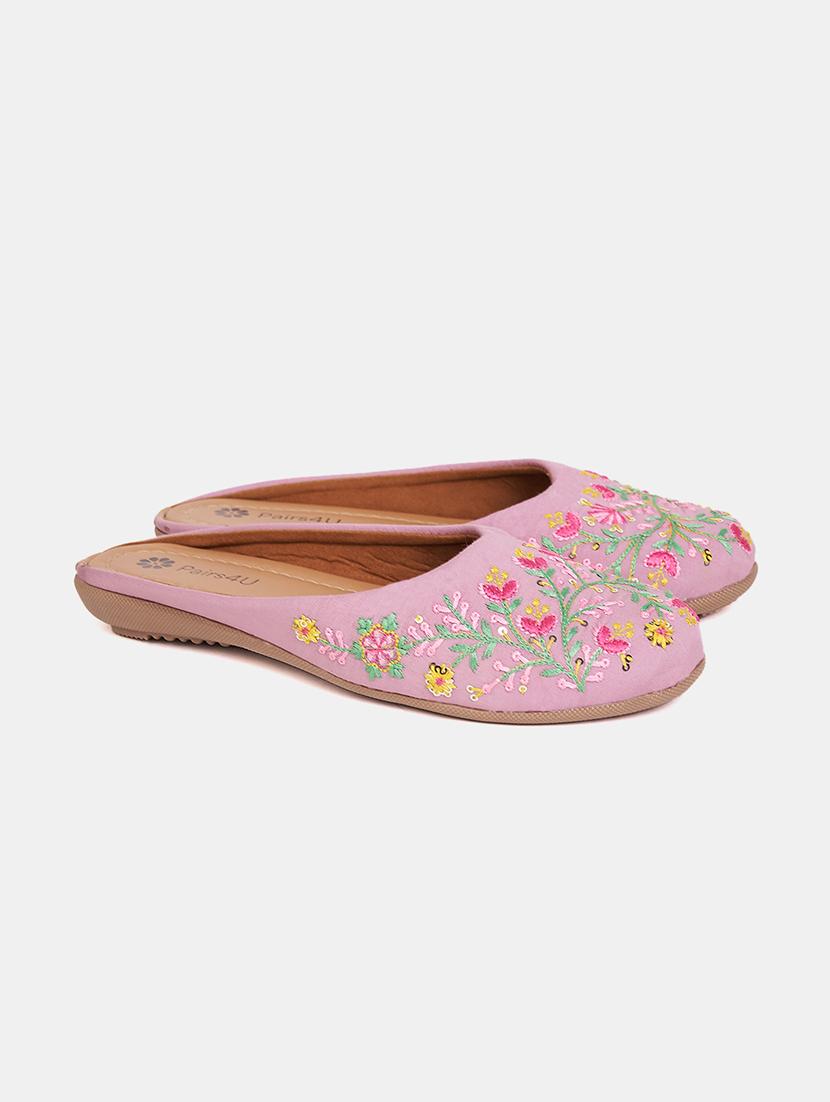 women embroidered slip on mule - 21958244 - Standard Image - 2
