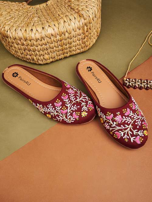 women embroidered slip on mule - 21958246 -  Standard Image - 0