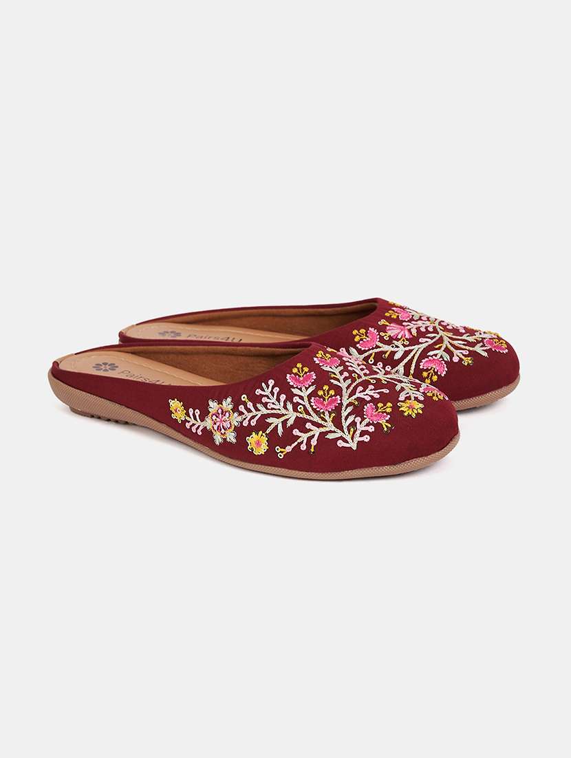 women embroidered slip on mule - 21958246 - Standard Image - 2