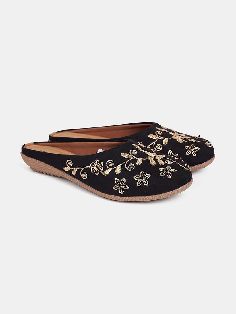 women embroidered slip on mule - 21958248 - Standard Image - 2