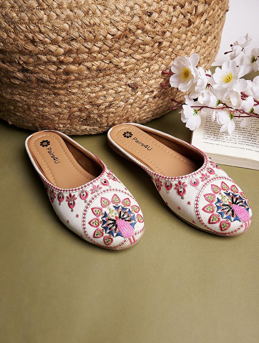 women embroidered slip on mule - 21958258 - Zoom Image - 0