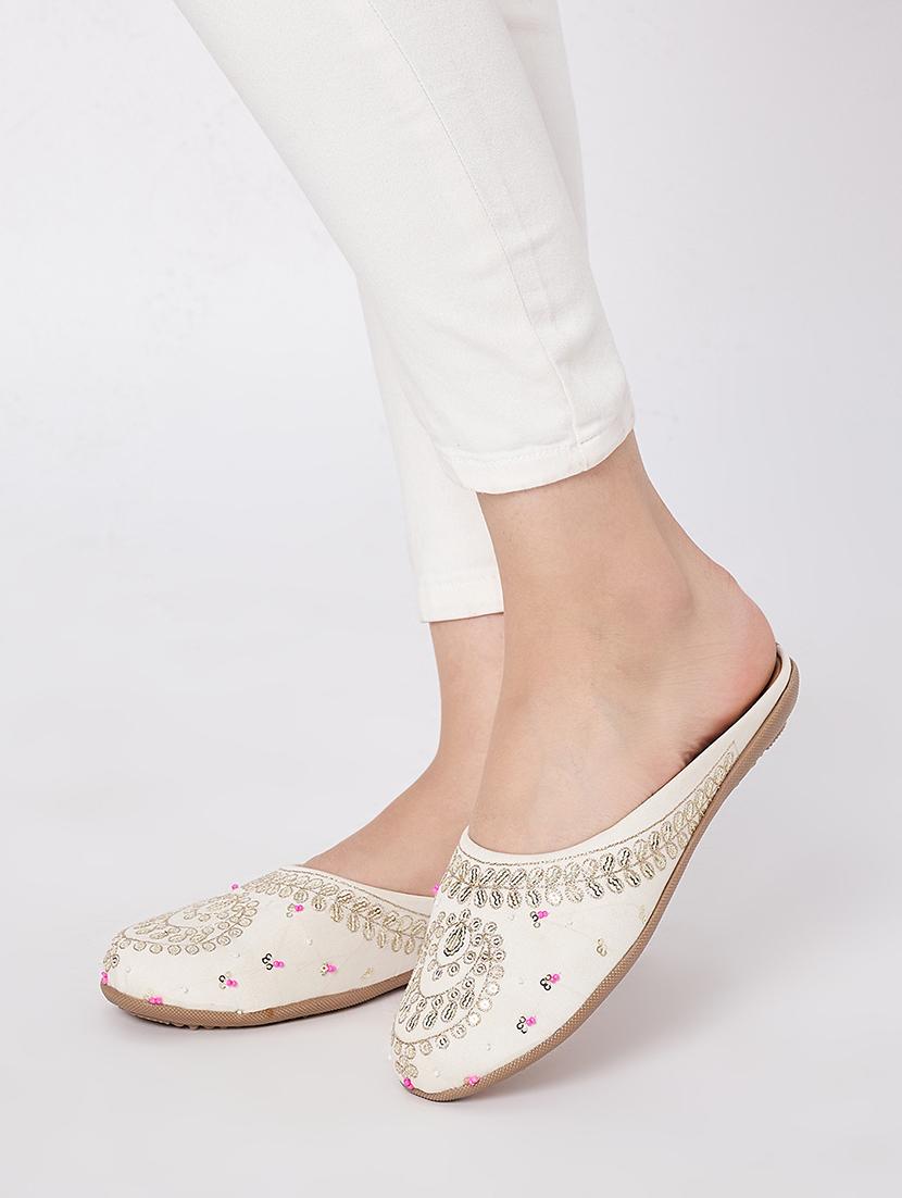 women embroidered slip on mule - 21958264 - Standard Image - 2
