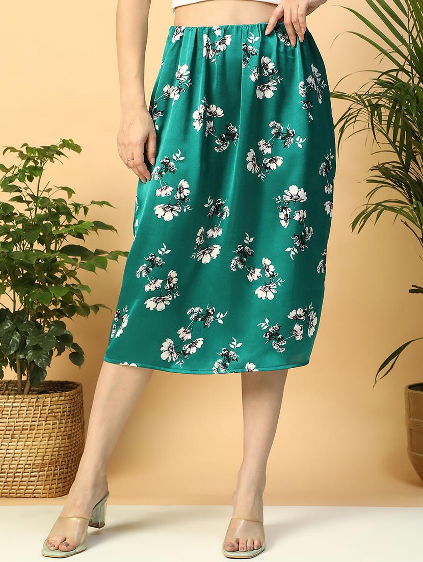 women floral print high rise a-line skirt - 21958311 - Zoom Image - 0