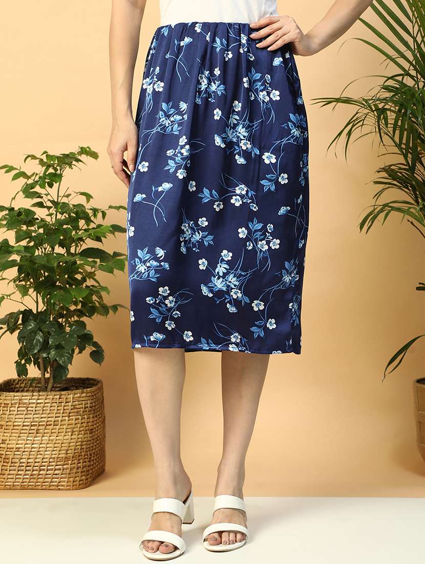 women floral print high rise a-line skirt - 21958312 - Zoom Image - 0