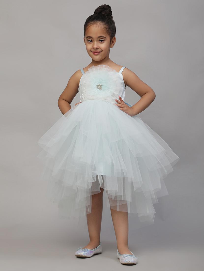 girls embellished shoulder strap asymmetric dress - 21958358 - Standard Image - 2