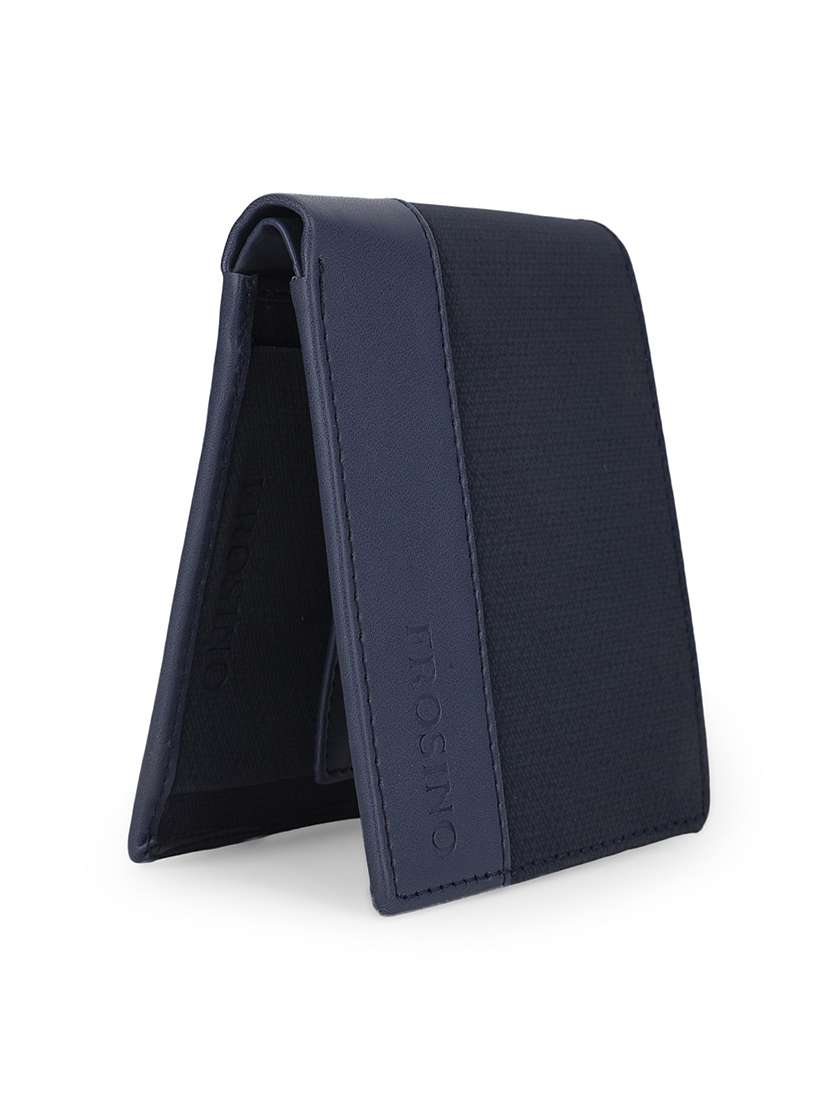 men navy blue leatherette wallet - 21958468 -  Standard Image - 2
