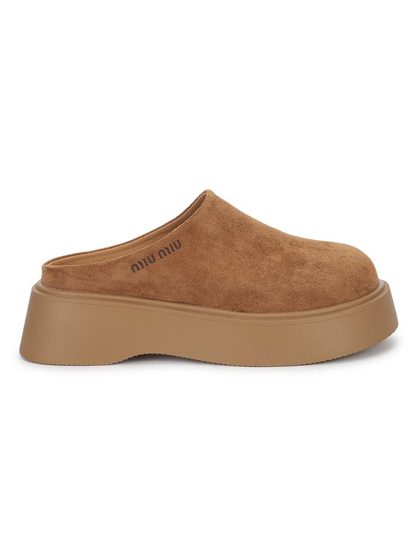 women tan slip on mule - 21958484 - Standard Image - 2