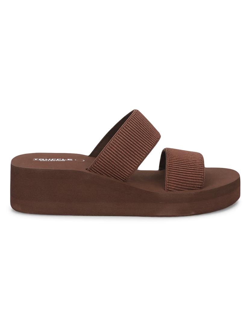 women brown slip on sandal - 21958486 - Standard Image - 2