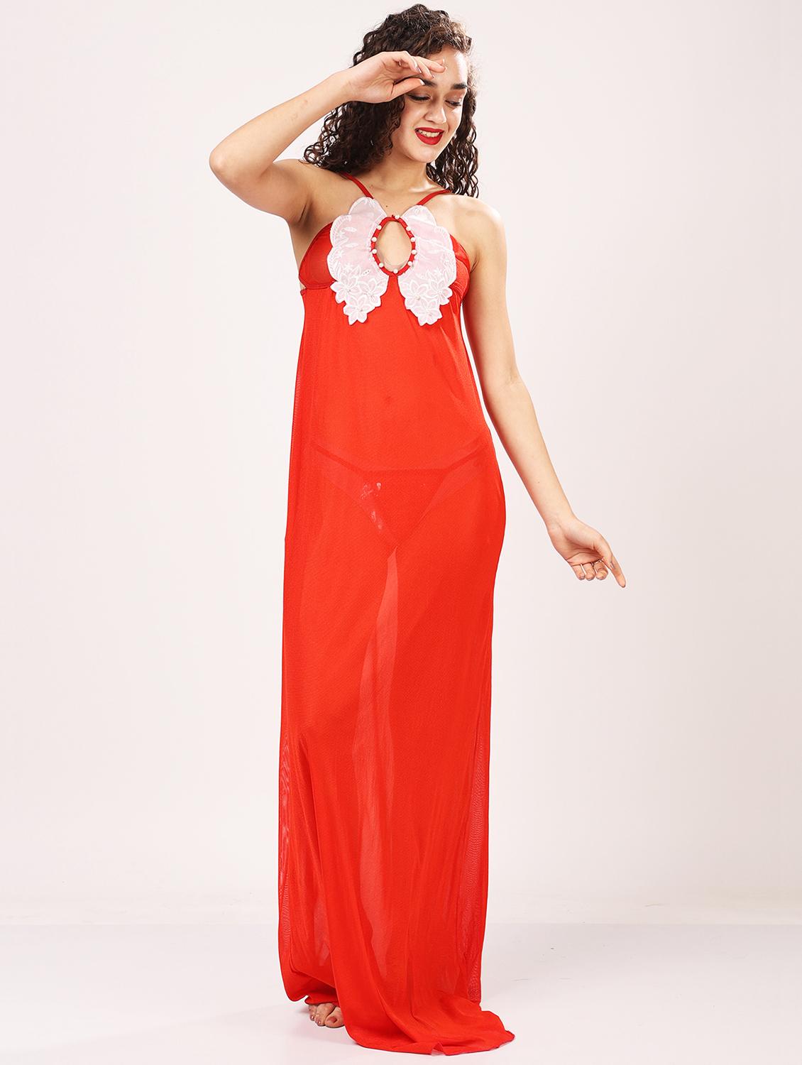 women embellished shoulder strap babydoll set - 21958504 -  Standard Image - 2