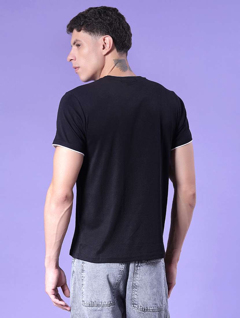 men chest print short sleeve slim fit t-shirt - 21958754 -  Standard Image - 2