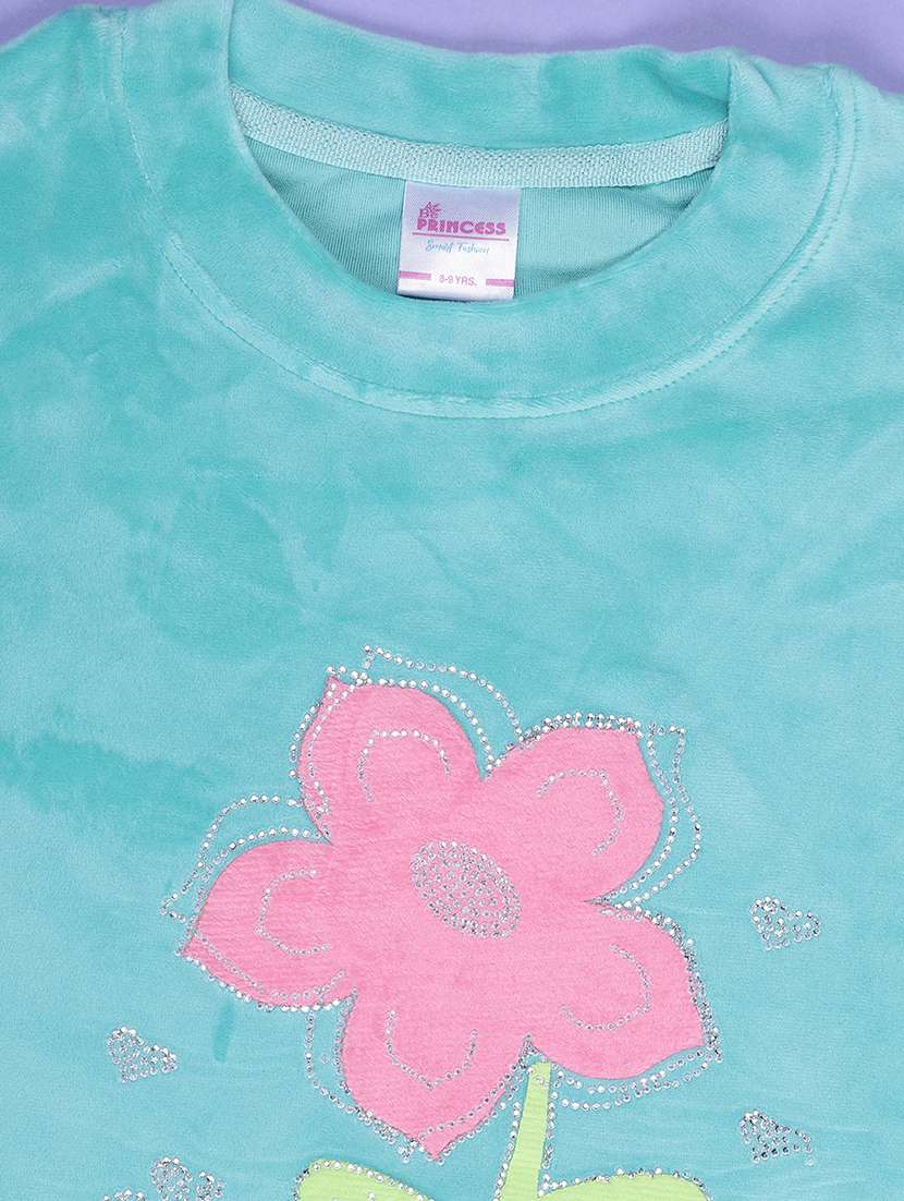 girls front print round neck sweatshirt  - 21958899 -  Standard Image - 2