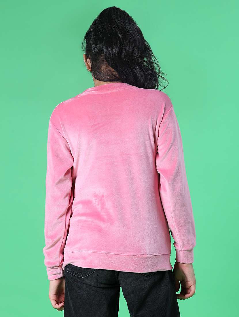 girls front print round neck sweatshirt  - 21958901 -  Standard Image - 2