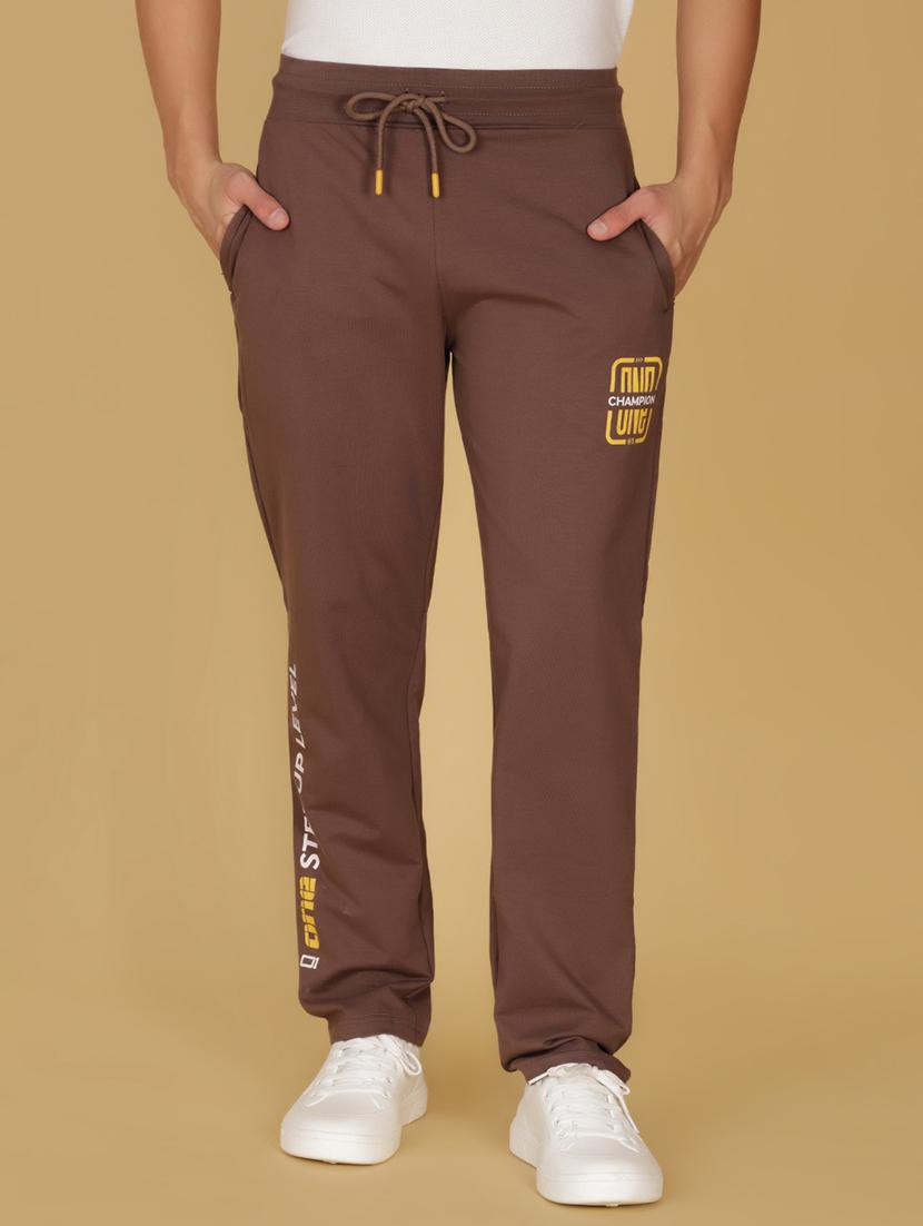 men placement print mid rise full length track pant - 21959350 - Standard Image - 2