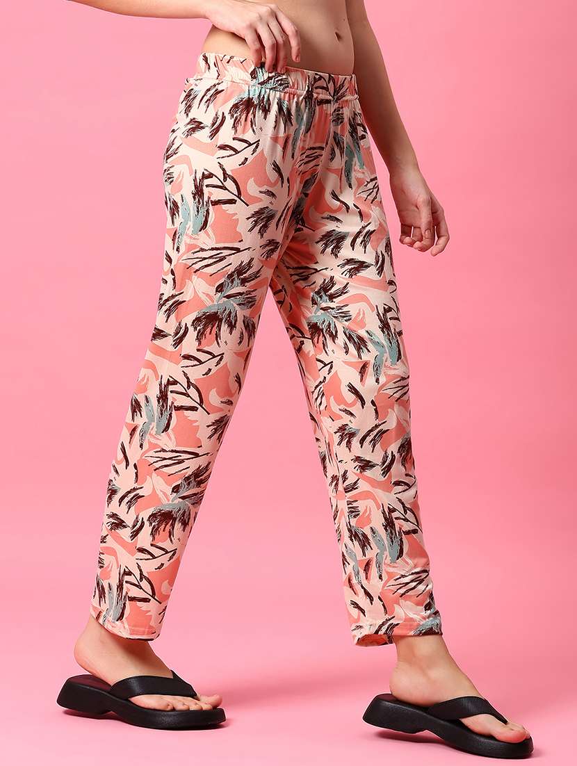 women pink printed mid rise pajama - 21959428 -  Standard Image - 2