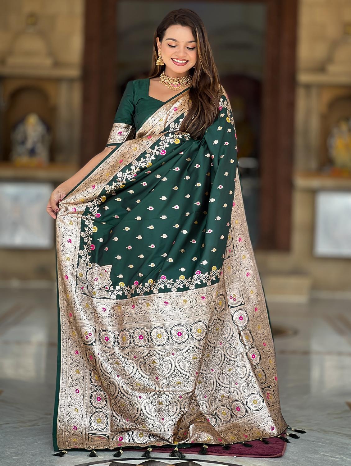 women self design banarasi saree with blouse - 21959454 - Standard Image - 2