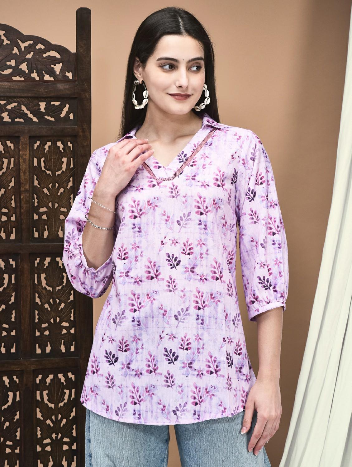 women three quarter sleeve a-line tunic - 21959473 - Zoom Image - 0