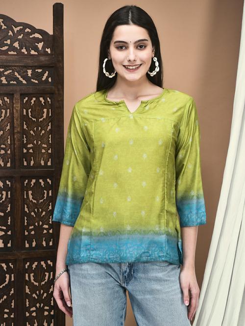 women three quarter sleeve straight kurti - 21959479 -  Standard Image - 0