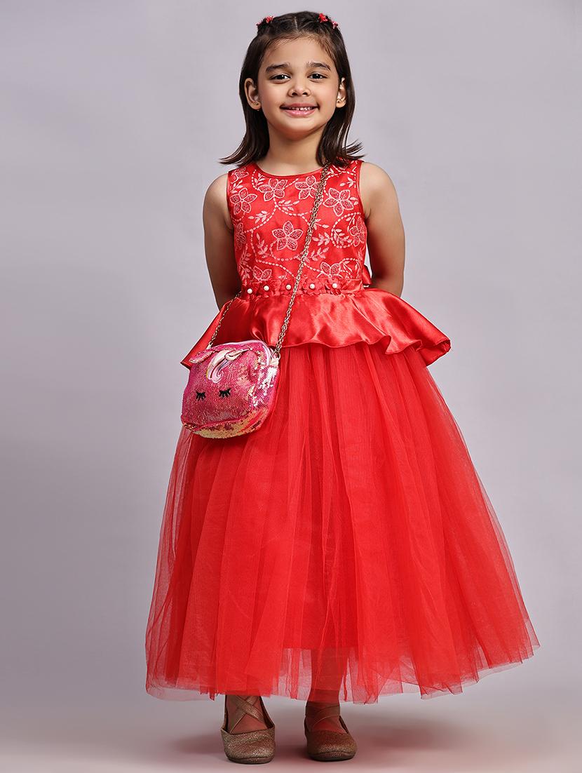 girls embroidered sleeveless fit & flare maxi dress - 21959578 - Standard Image - 2