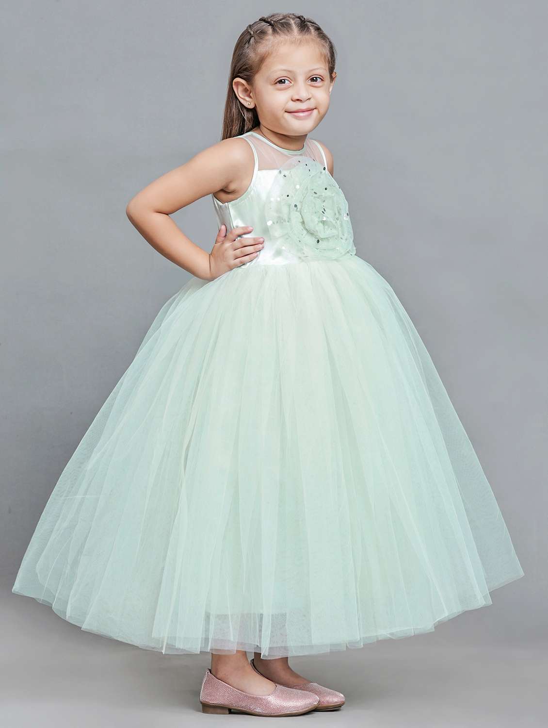 girls embellished sleeveless fit & flare maxi dress - 21959585 -  Standard Image - 2