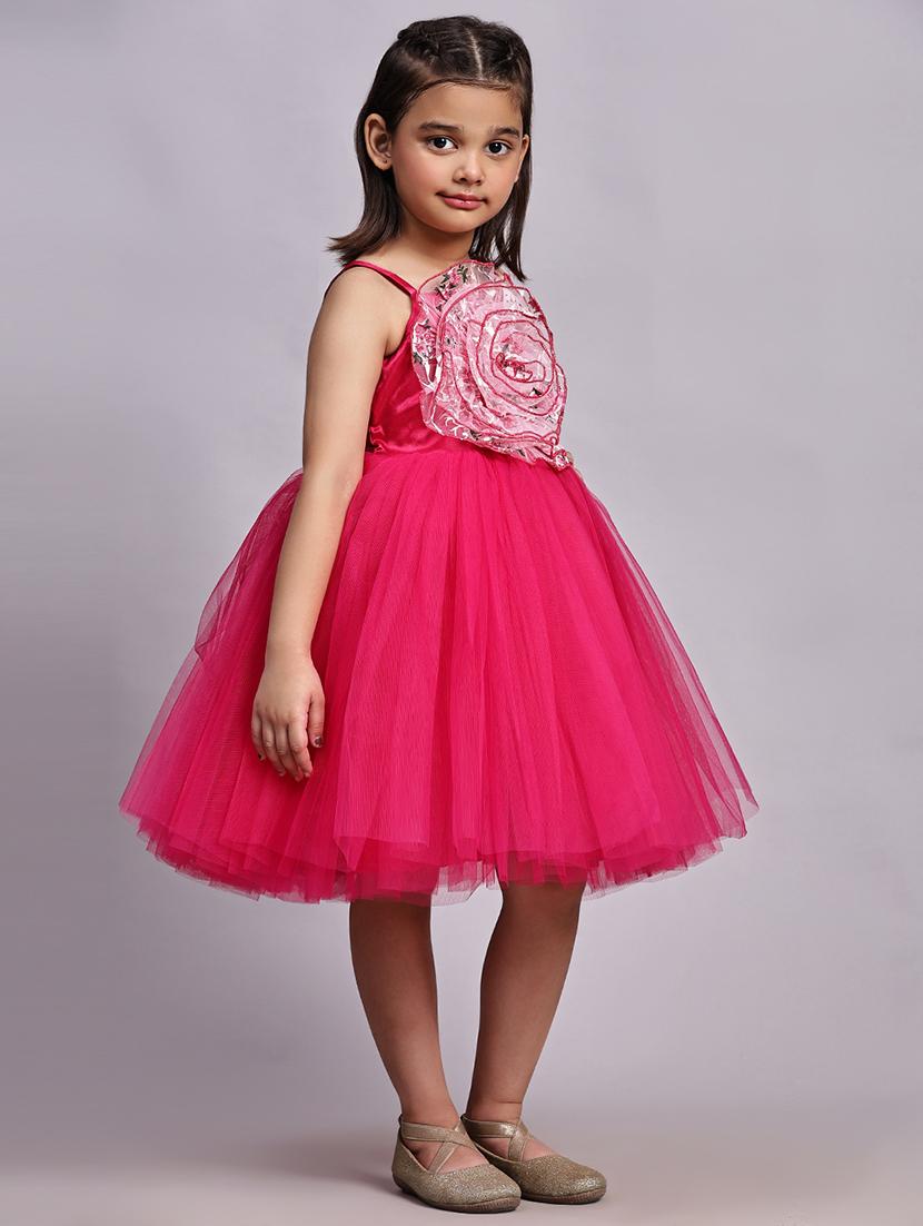 girls embellished shoulder strap fit & flare dress - 21959598 - Standard Image - 2