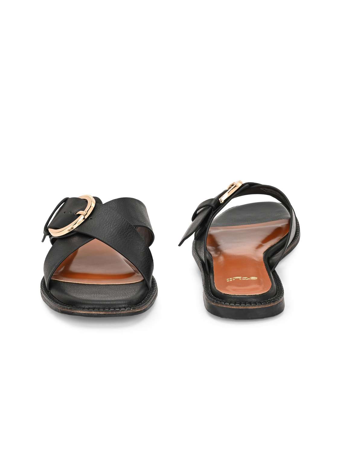 women black slip on sandal - 21959631 -  Standard Image - 2