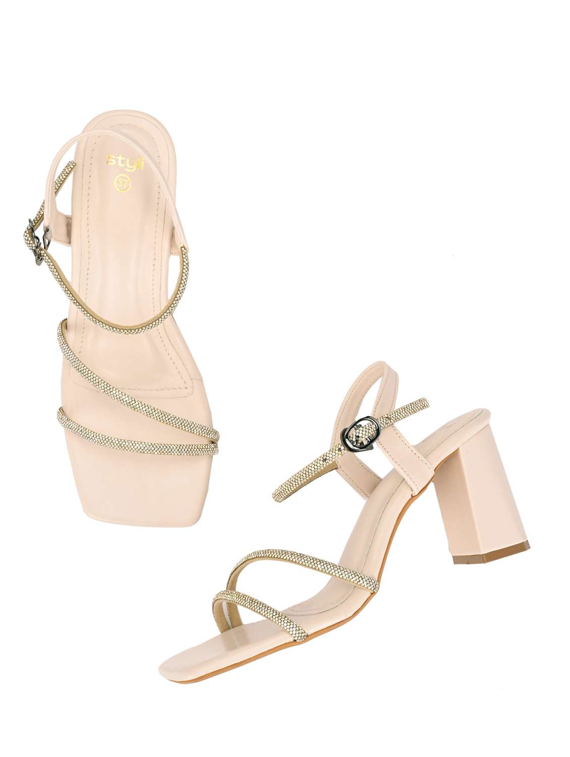 women cream ankle strap sandal - 21959647 -  Standard Image - 2
