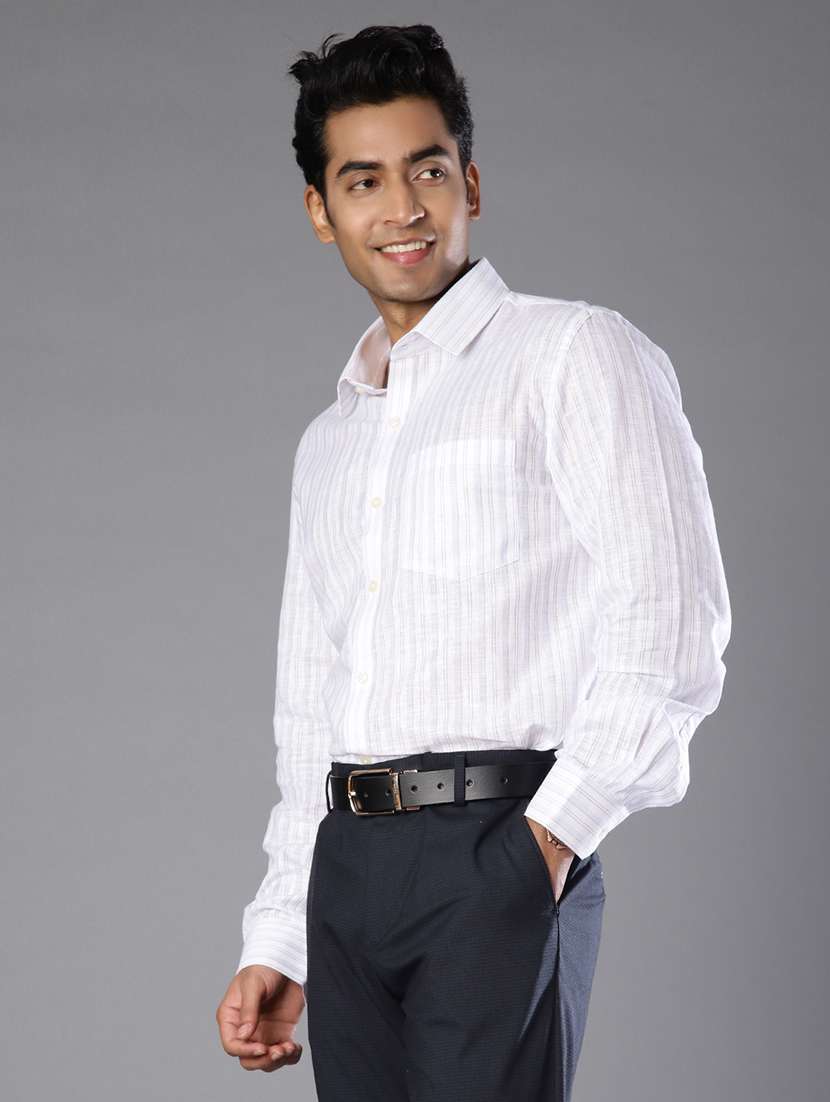 men striped long sleeve regular fit formal shirt - 21959655 -  Standard Image - 2