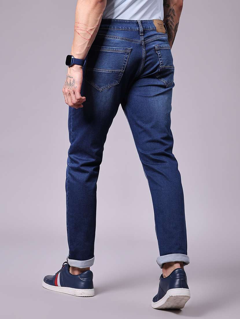 men solid mid rise slim fit jeans - 21959669 -  Standard Image - 2