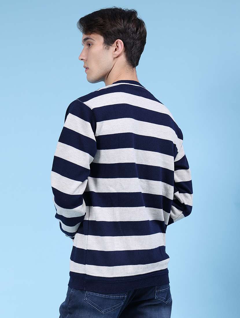 men striped long sleeve regular fit pullover - 21959685 -  Standard Image - 2