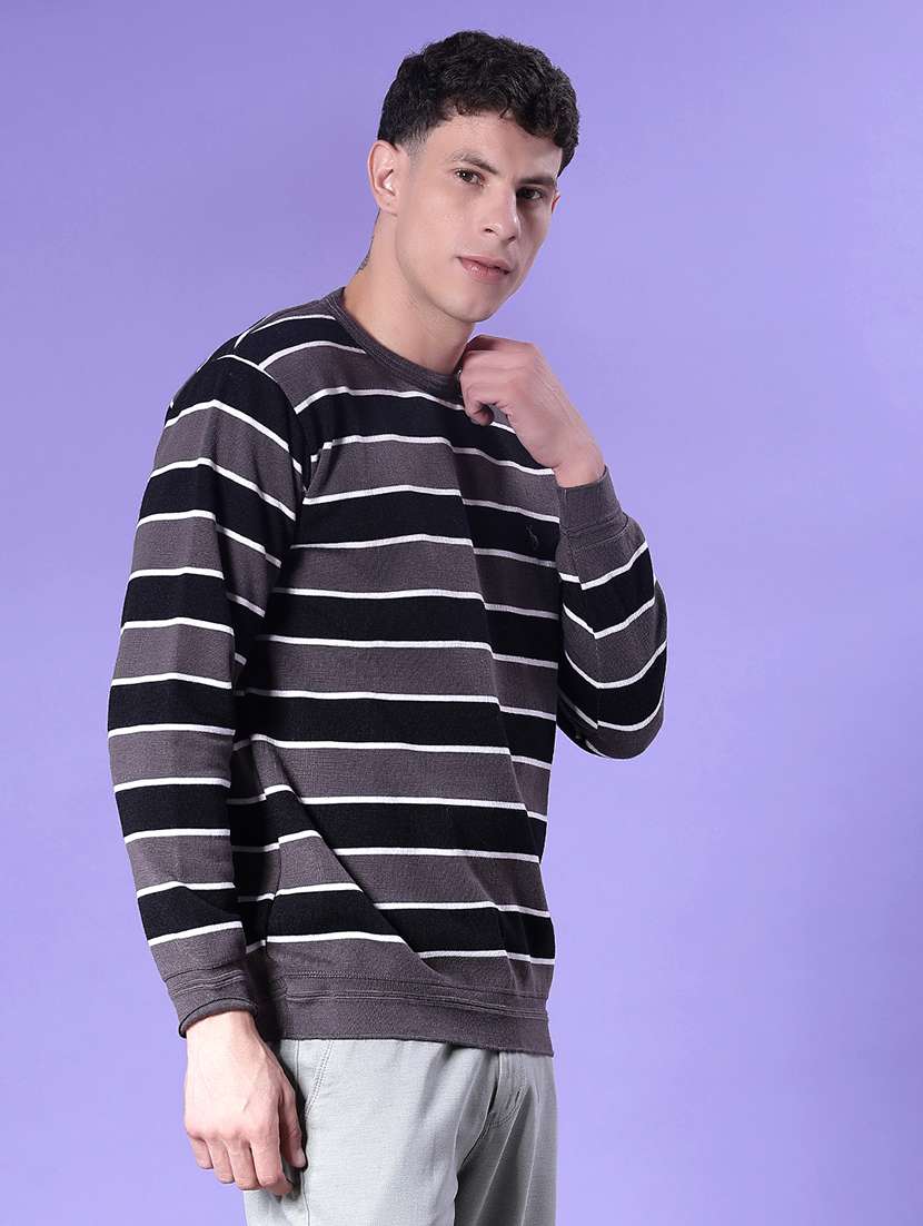 men striped long sleeve regular fit pullover - 21959703 -  Standard Image - 2