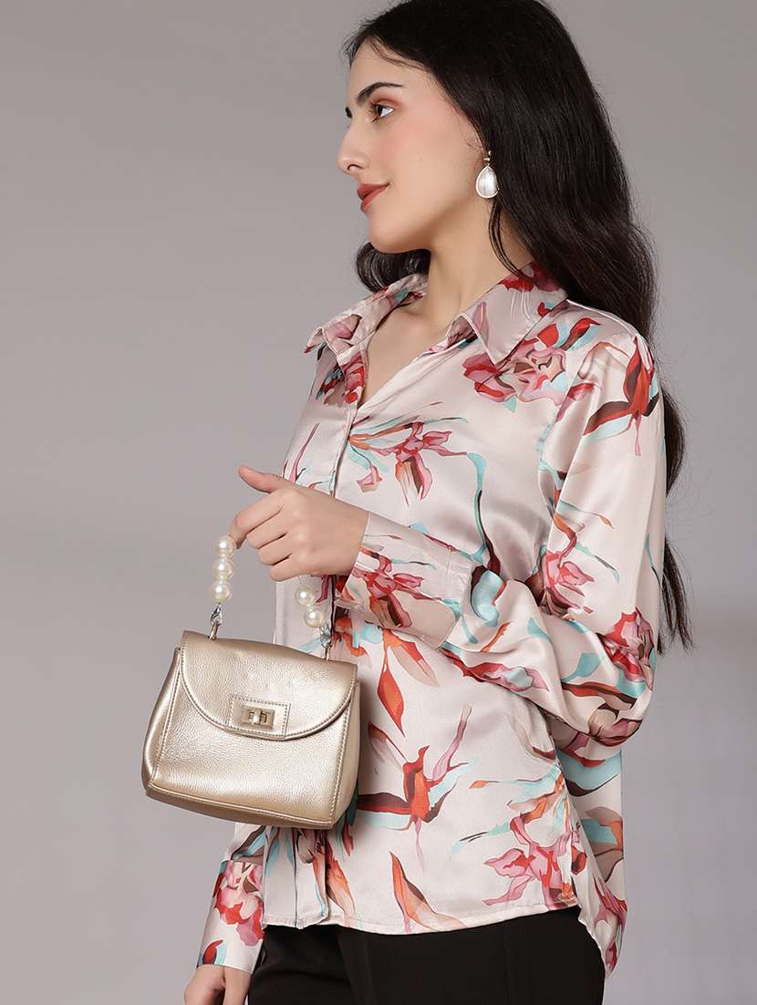 women printed collared long sleeve  shirt - 21959757 -  Standard Image - 2