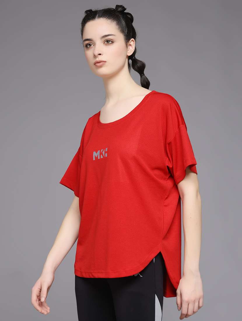 women typography prnted dri-fit sports t-shirt - 21959861 -  Standard Image - 2