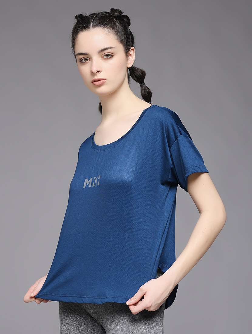 women typography prnted dri-fit sports t-shirt - 21959863 -  Standard Image - 2