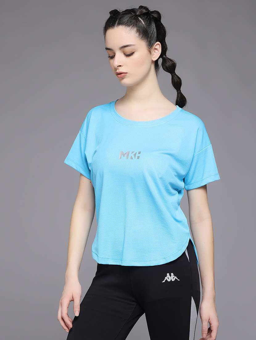 women typography printed dri-fit sports t-shirt - 21959864 -  Standard Image - 2