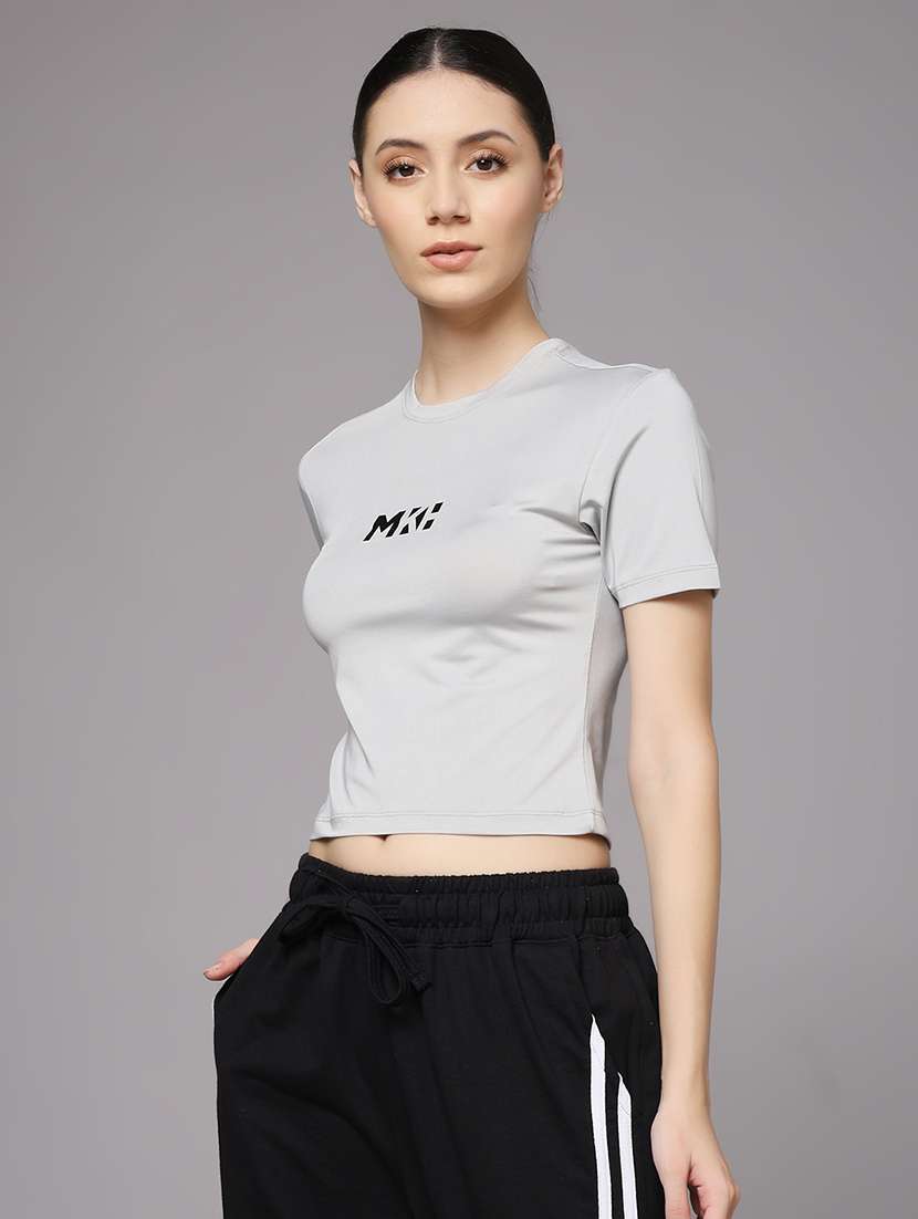 women printed dri-fit crop sports t-shirt - 21959872 -  Standard Image - 2
