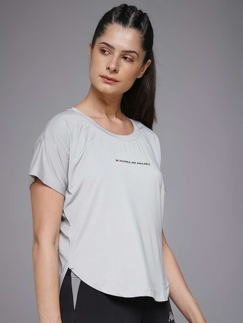 women typography prnted dri-fit sports t-shirt - 21959891 -  Standard Image - 2