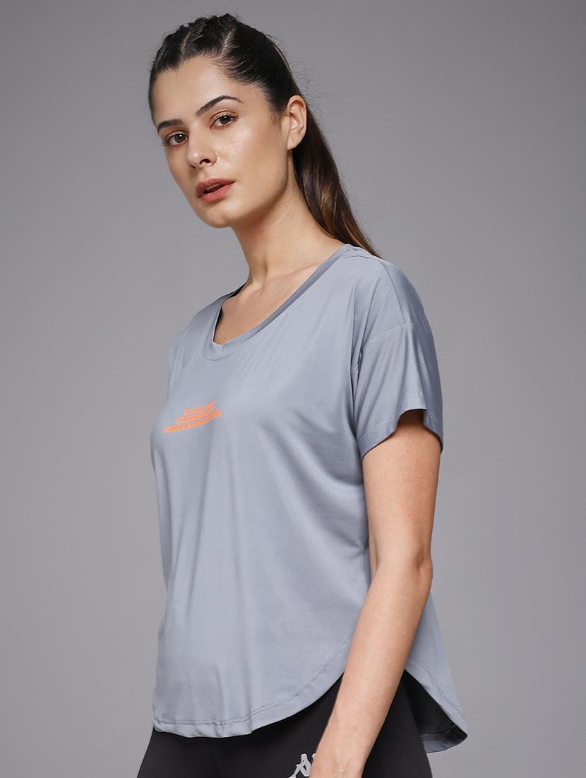 women typography prnted dri-fit sports t-shirt - 21959897 - Standard Image - 2
