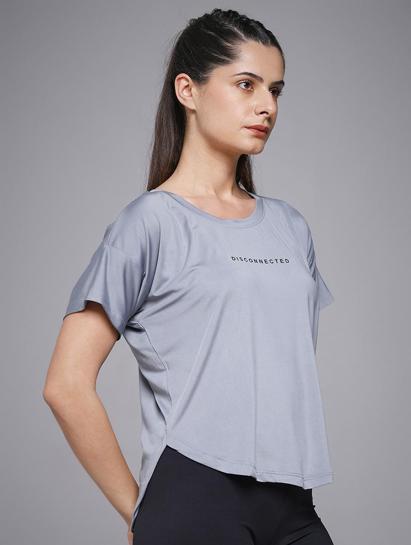 women typography prnted dri-fit sports t-shirt - 21959900 - Standard Image - 2